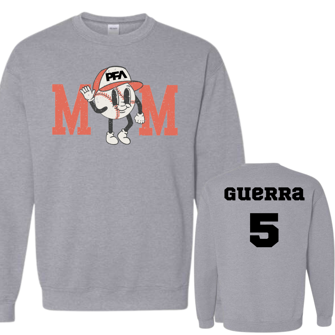 PFA California Mom Baseball Crew Neck Sweatshirt