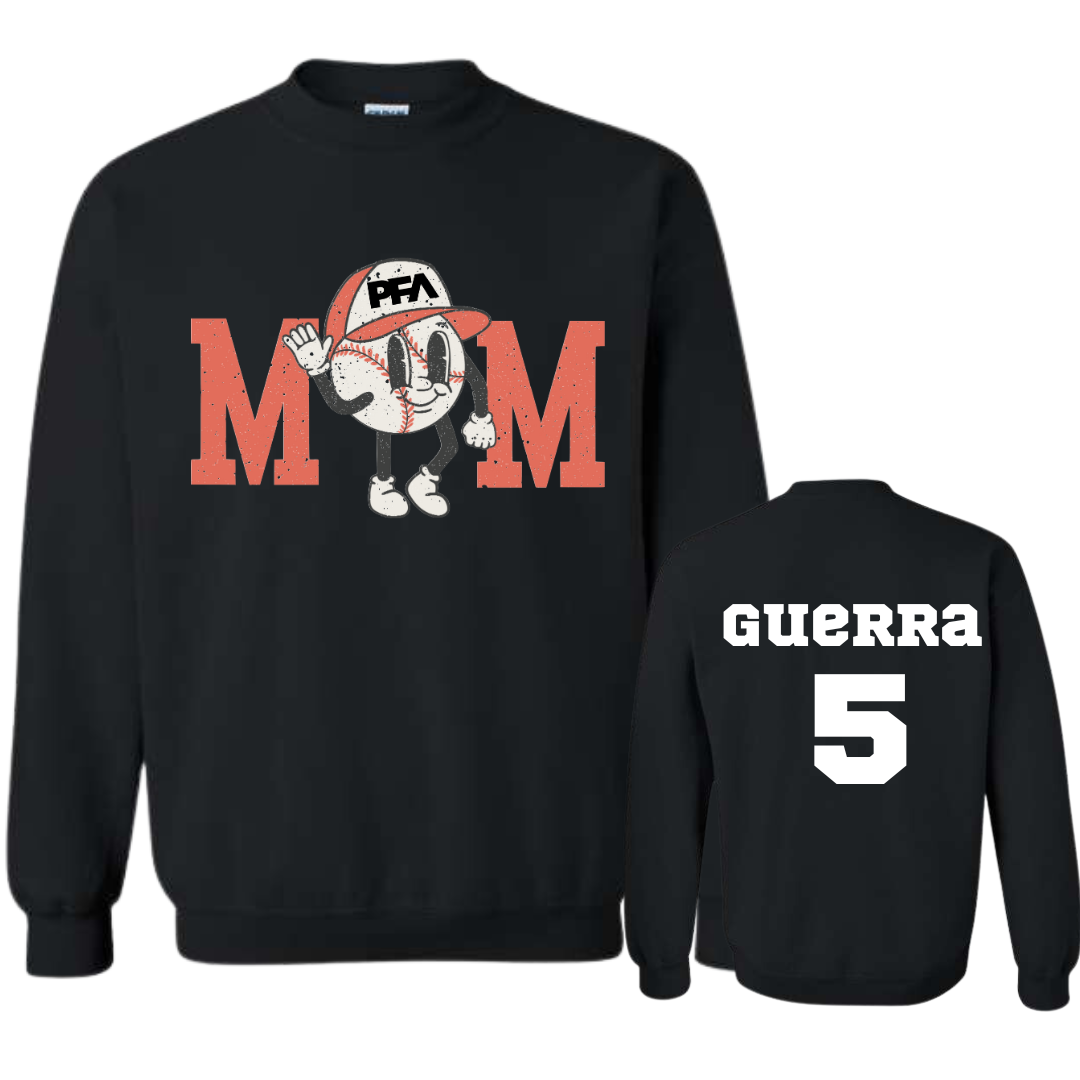 PFA California Mom Baseball Crew Neck Sweatshirt