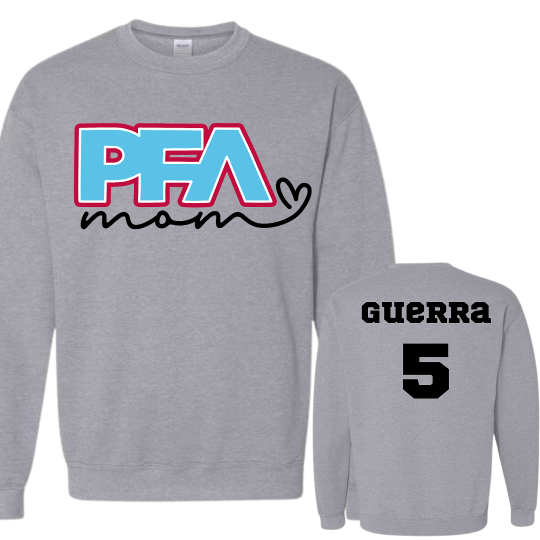 PFA California Mom with Heart Crew Neck Sweatshirt