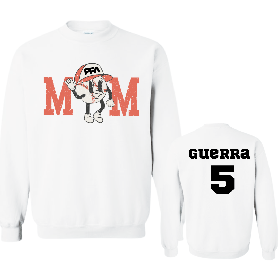 PFA California Mom Baseball Crew Neck Sweatshirt