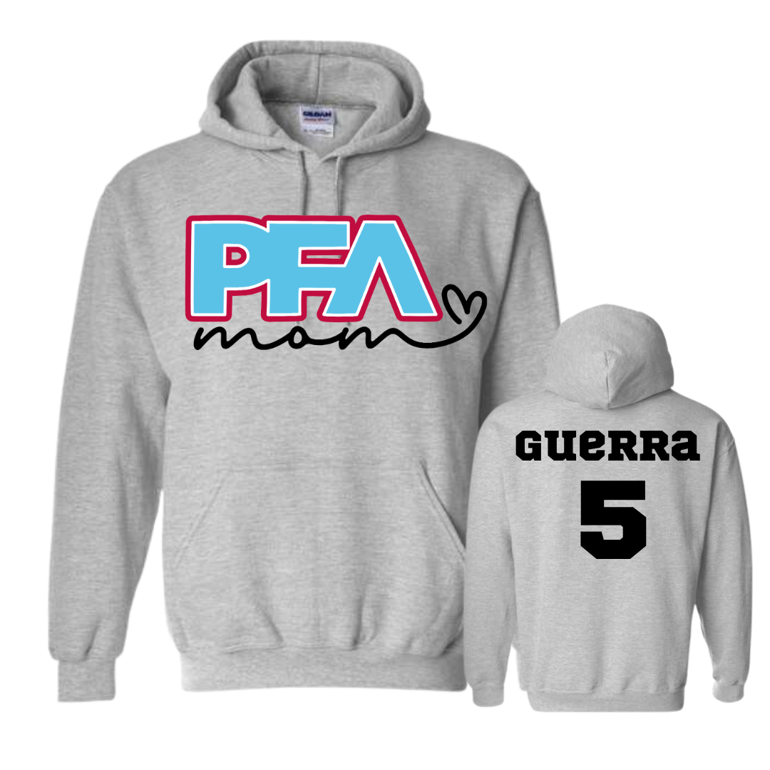 PFA California Mom with Heart baseball Hoodie