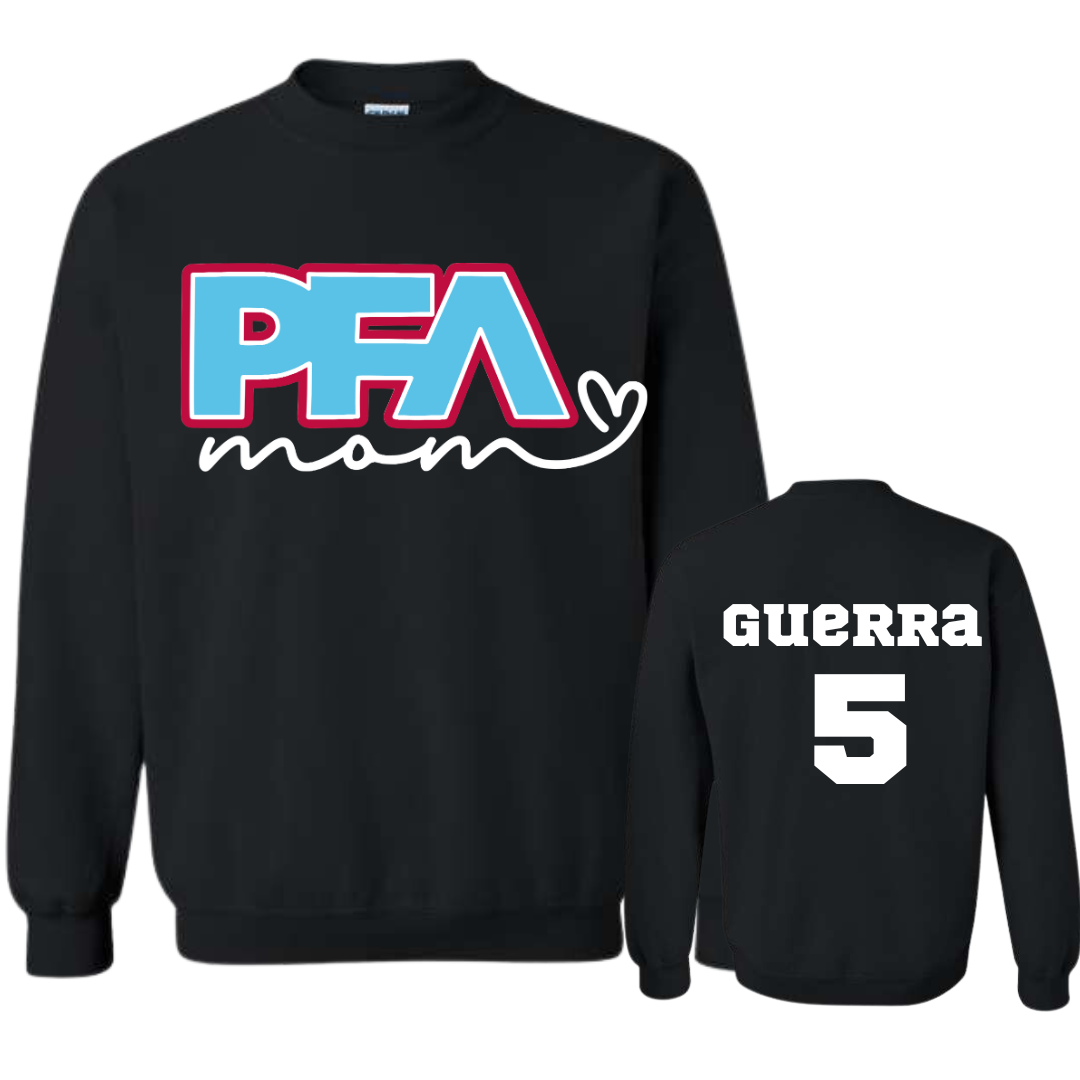 PFA California Mom with Heart Crew Neck Sweatshirt