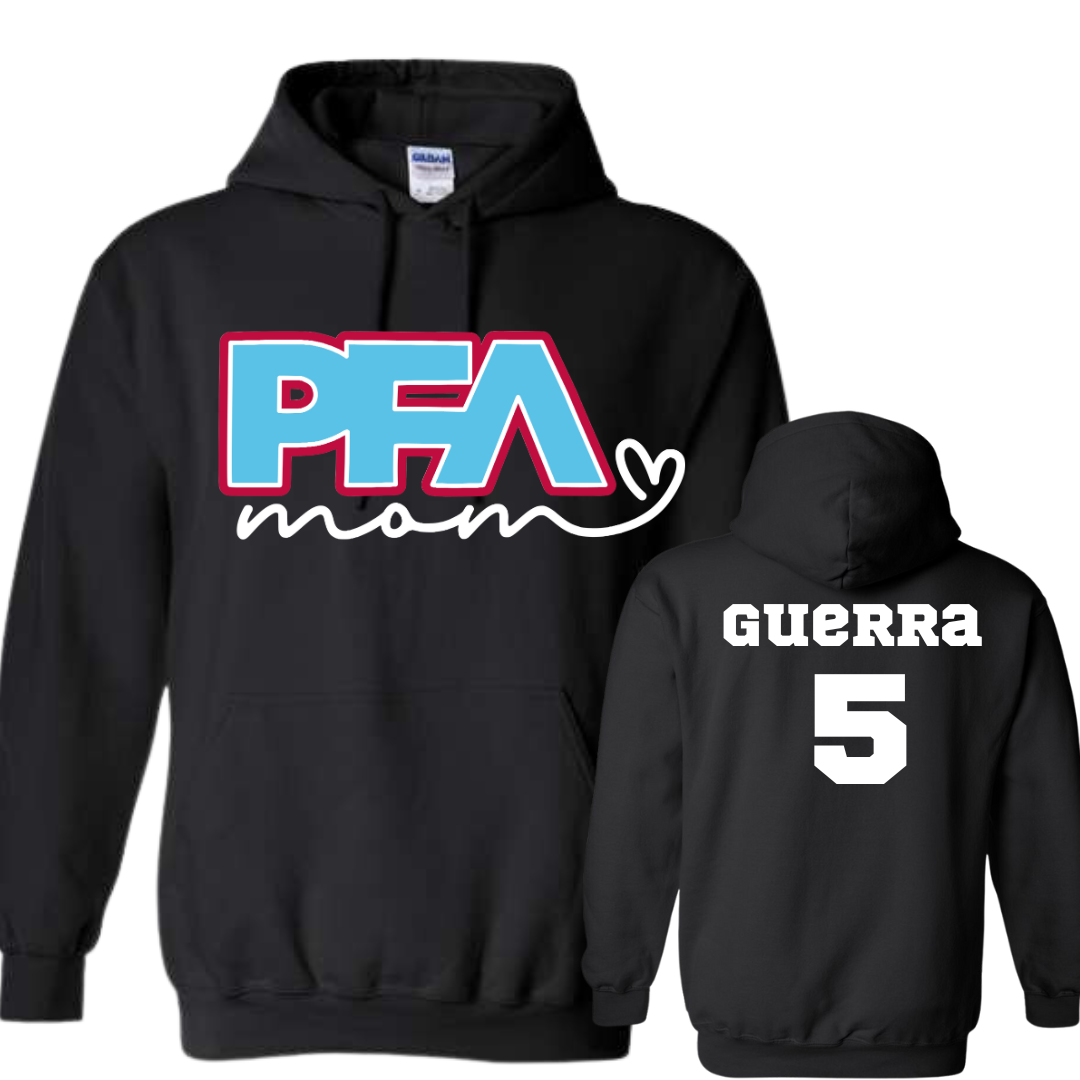 PFA California Mom with Heart baseball Hoodie