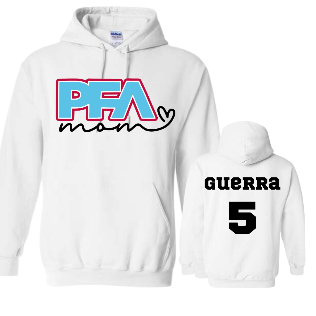 PFA California Mom with Heart baseball Hoodie